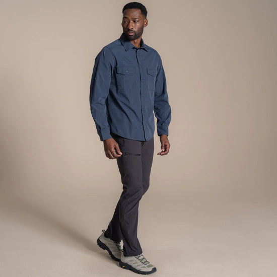 Craghoppers Kiwi LS Shirt | Ombre Blue CMS800