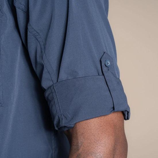 Craghoppers Kiwi LS Shirt | Ombre Blue CMS800