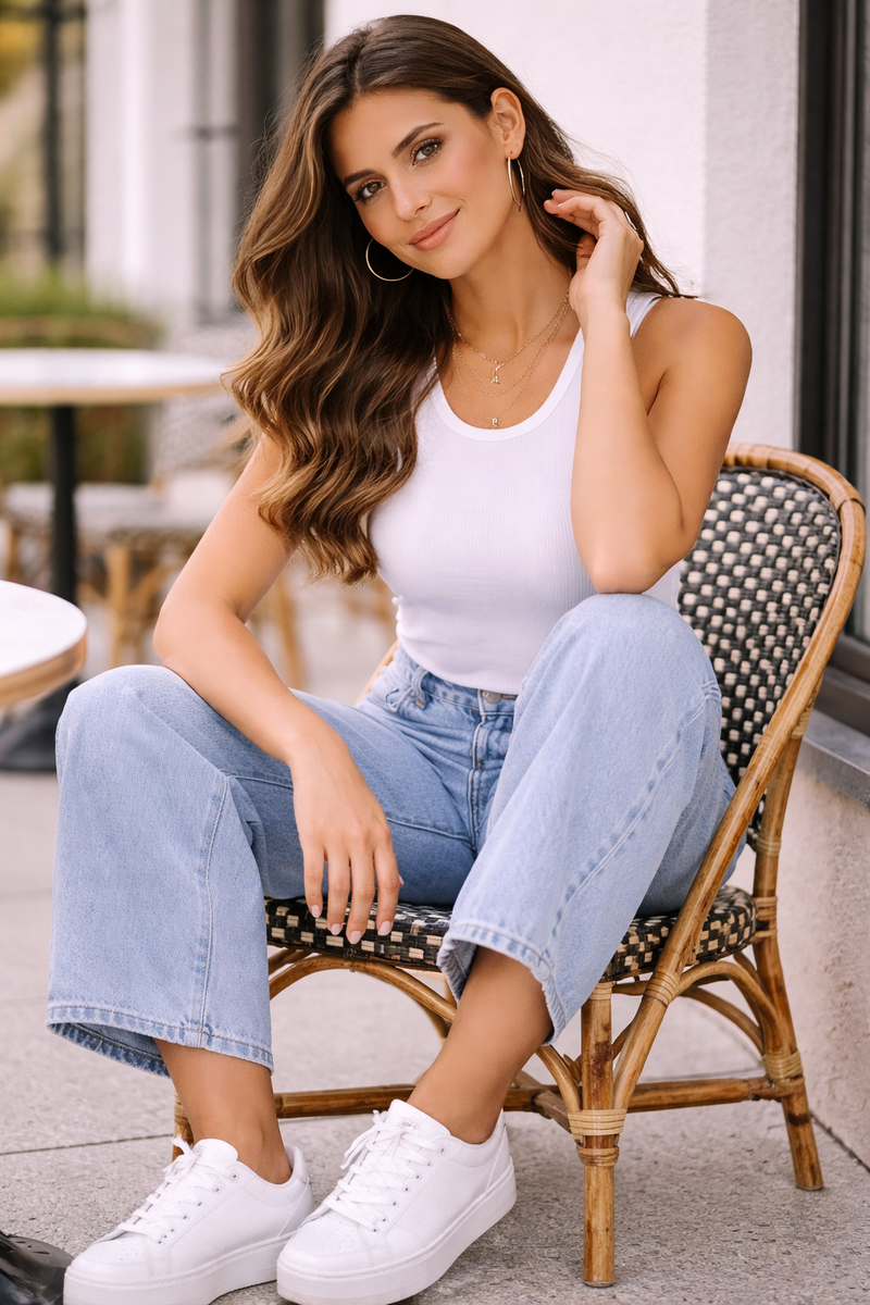 Vero Moda Billie HR Barrel Ankle Jeans | Light Blue