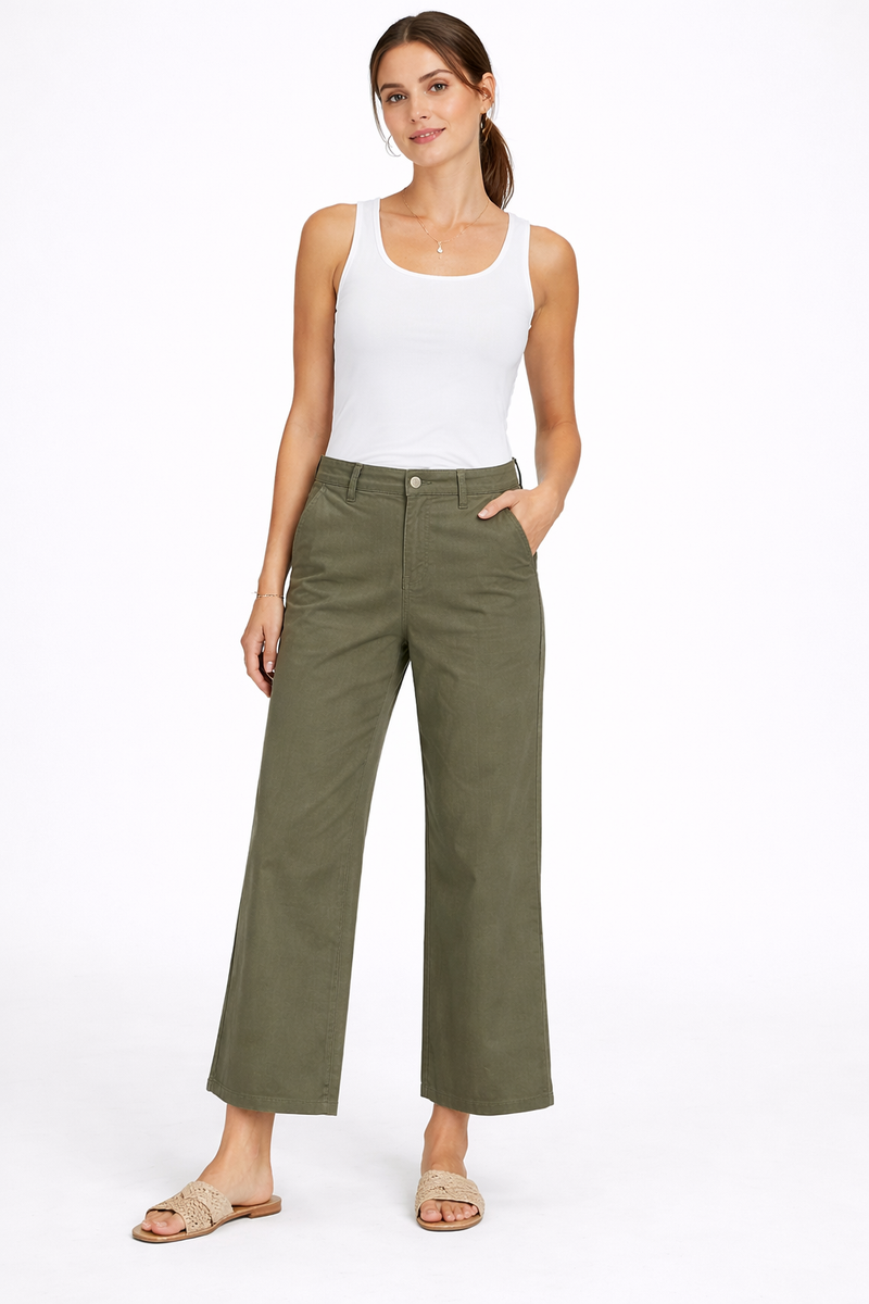 Vero Moda Wild Kayla HR 7/8 Wide Pants | Kalamata