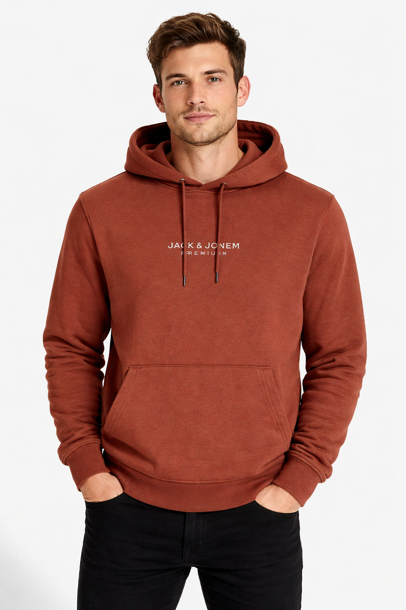 Jack & Jones Bluarchie Sweat Hood | Henna