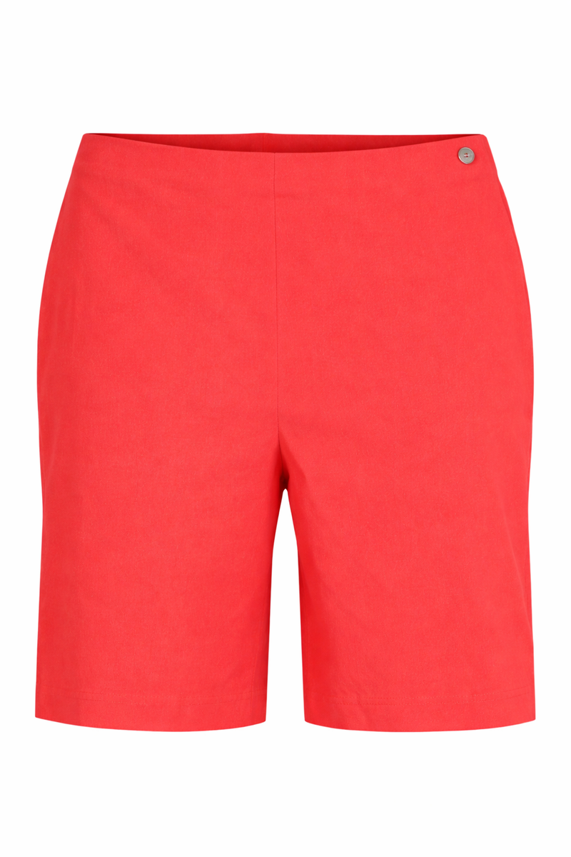 Robell Emma 04 Relaxed Cotton Twill Shorts| Tomato 53527 5499