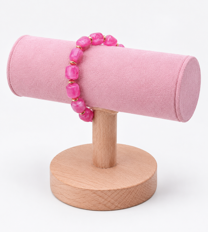 Claren Bijoux Elastic Acrylic Bracelet | Rose BR264