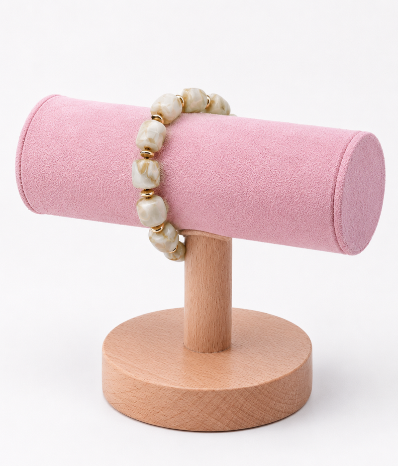 Claren Bijoux Acrylic Style Bracelet | Ecru BR264