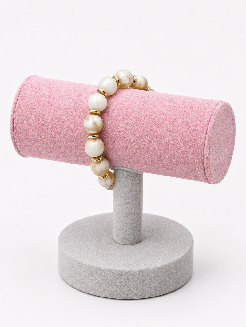 Claren Bijoux Acrylic Style Bracelet | White BR265