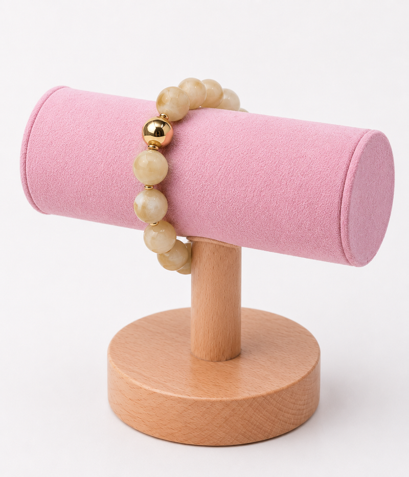 LOLO & YAYA Round Resin Bracelet | Beige 46814