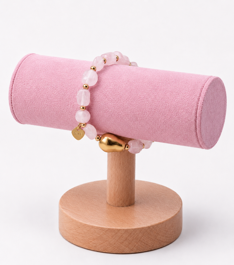 LOLO & YAYA Stone-shaped bracelet + rock | Pink 46904BR