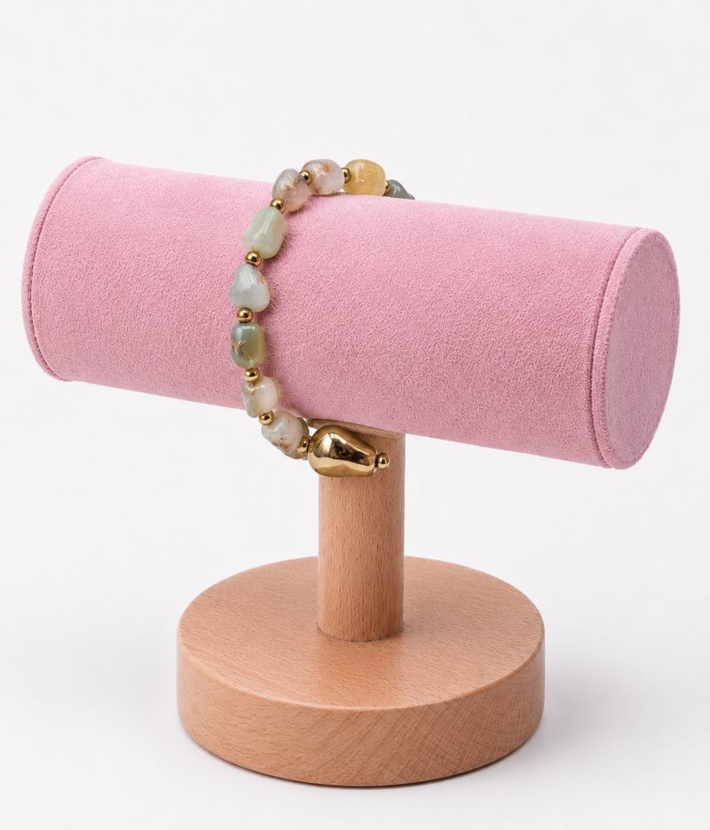 LOLO & YAYA Stone-shaped bracelet + rock | Green 46904BR
