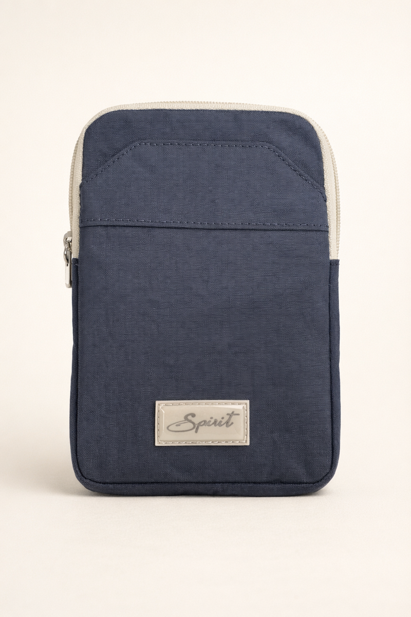 Nova Leathers Bag | Navy/grey  6890N