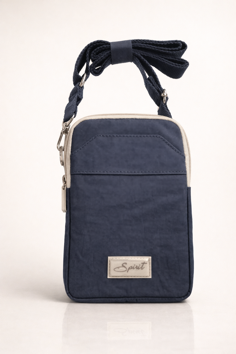 Nova Leathers Bag | Navy/grey  6890N