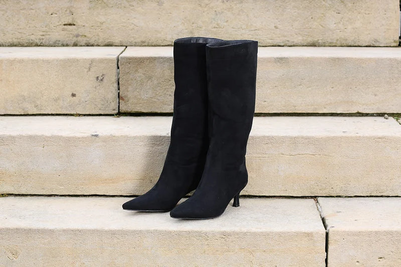 Rant & Rave Daisy Long Boots  | Black RRSH-075