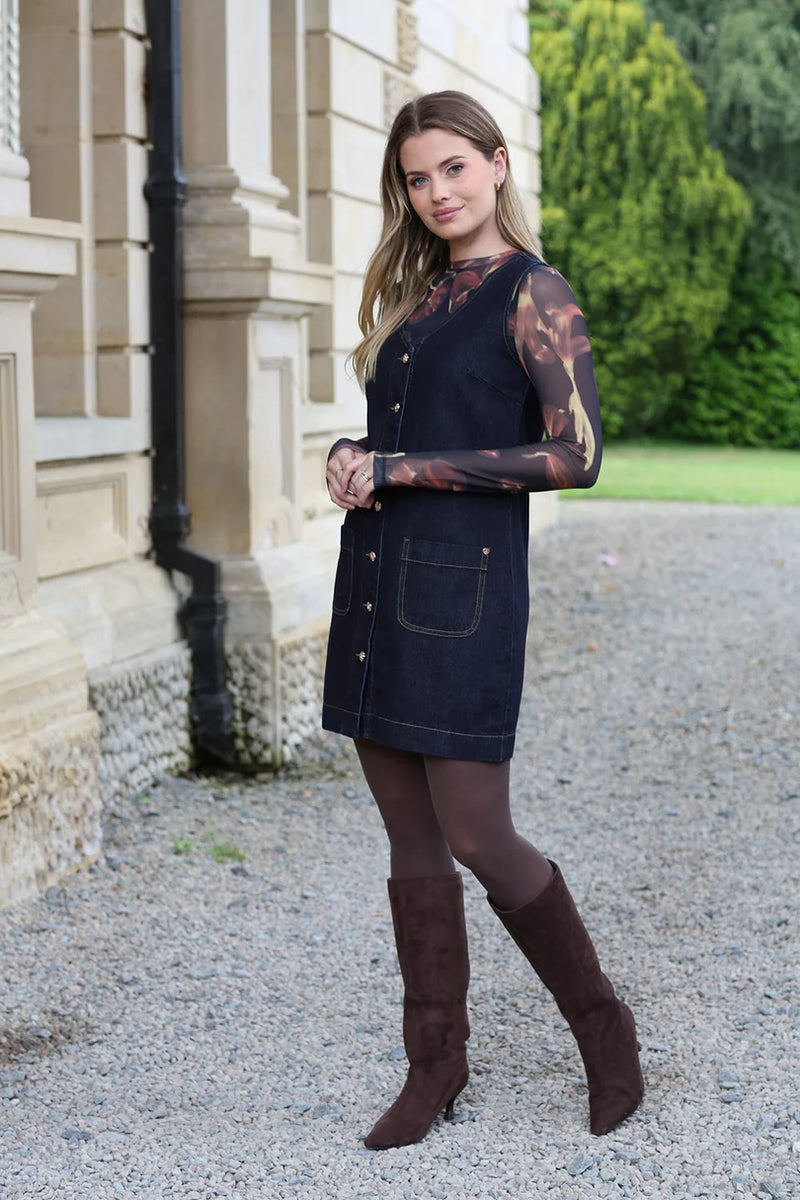 Rant & Rave  Daisy Long Boots  | Chocolate RRSH-075