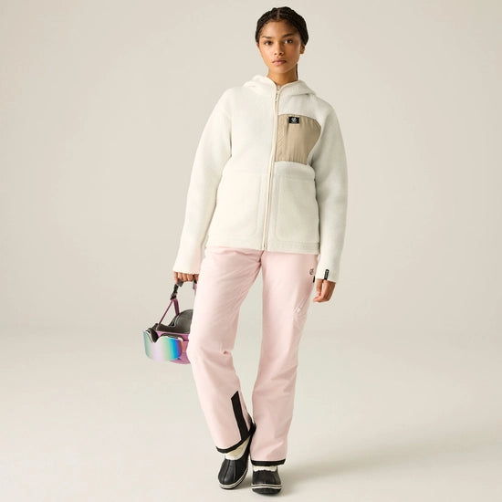 Dare2b Women's Firn Hooded Borg Fleece |  White DWA777