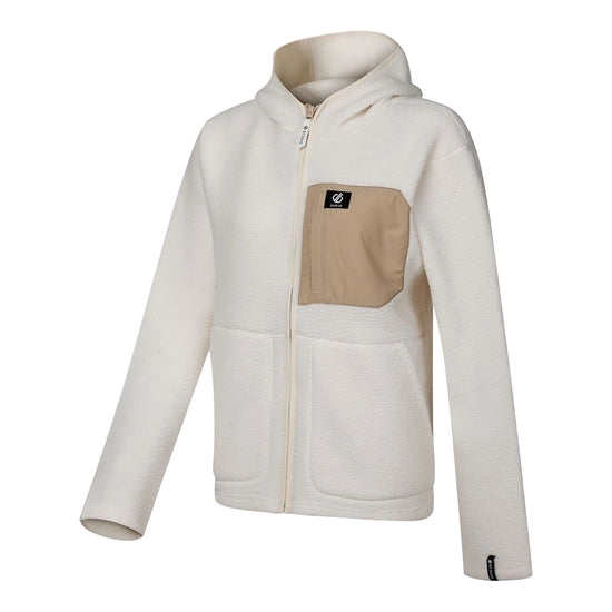 Dare2b Women's Firn Hooded Borg Fleece |  White DWA777