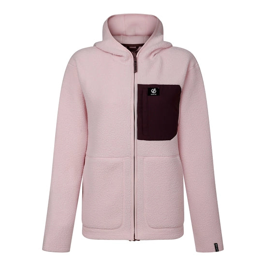 Dare2b Women's Firn Hooded Borg Fleece | Pink Haze DWA777