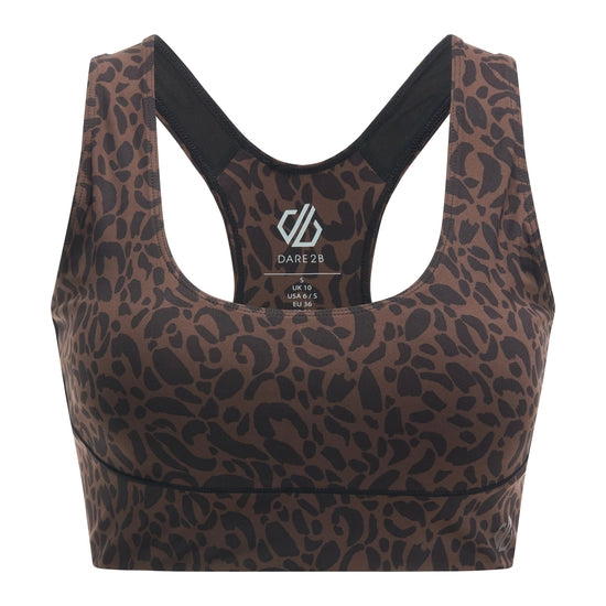 Regatta Dare 2b Women's Influential Sports Bra | Hot Fudge Animal Print DWU423