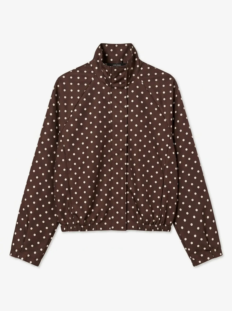 Vero Moda Kayla High Neck Jacket  | Chocolate
