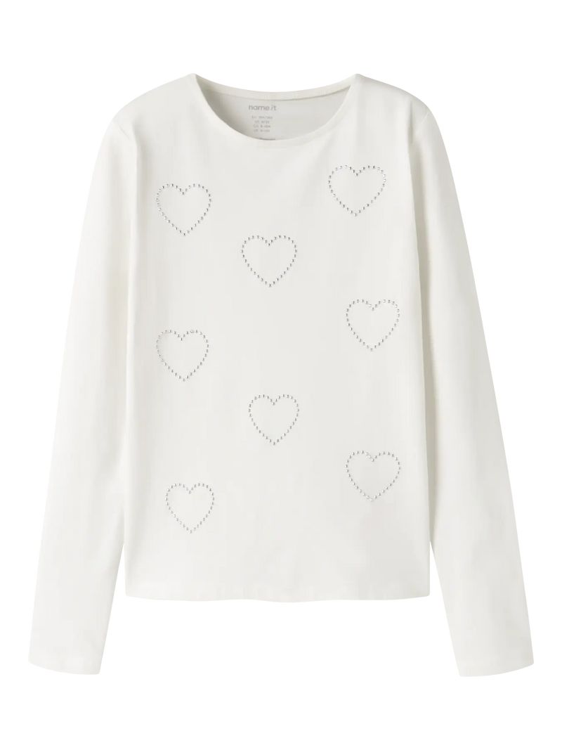 Name It Kids LS Slim Top | Cloud Dancer White