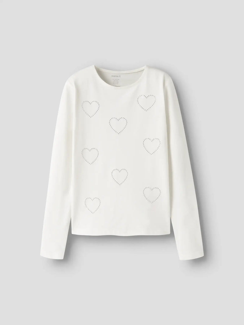 Name It Kids LS Slim Top | Cloud Dancer White