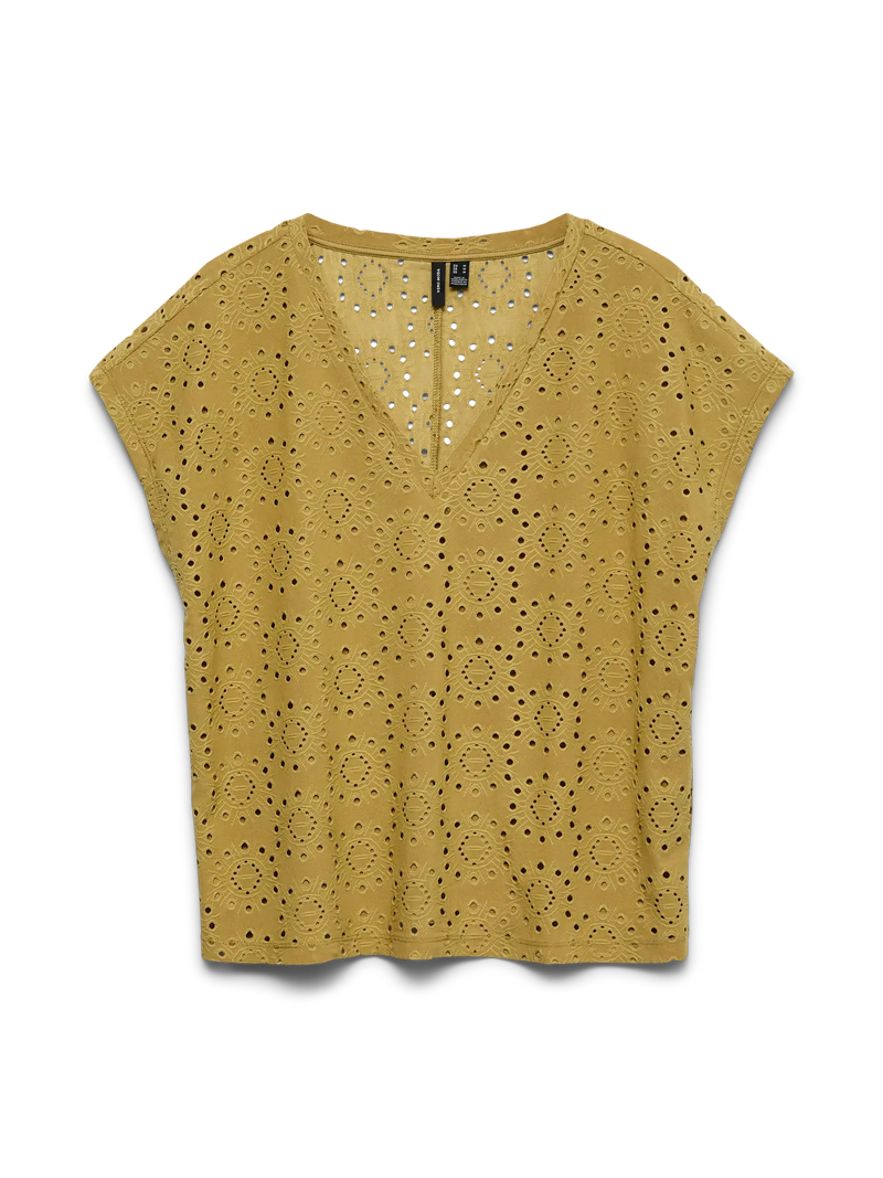 Vero Moda Tassa Liv SS V-Neck Top | Willow