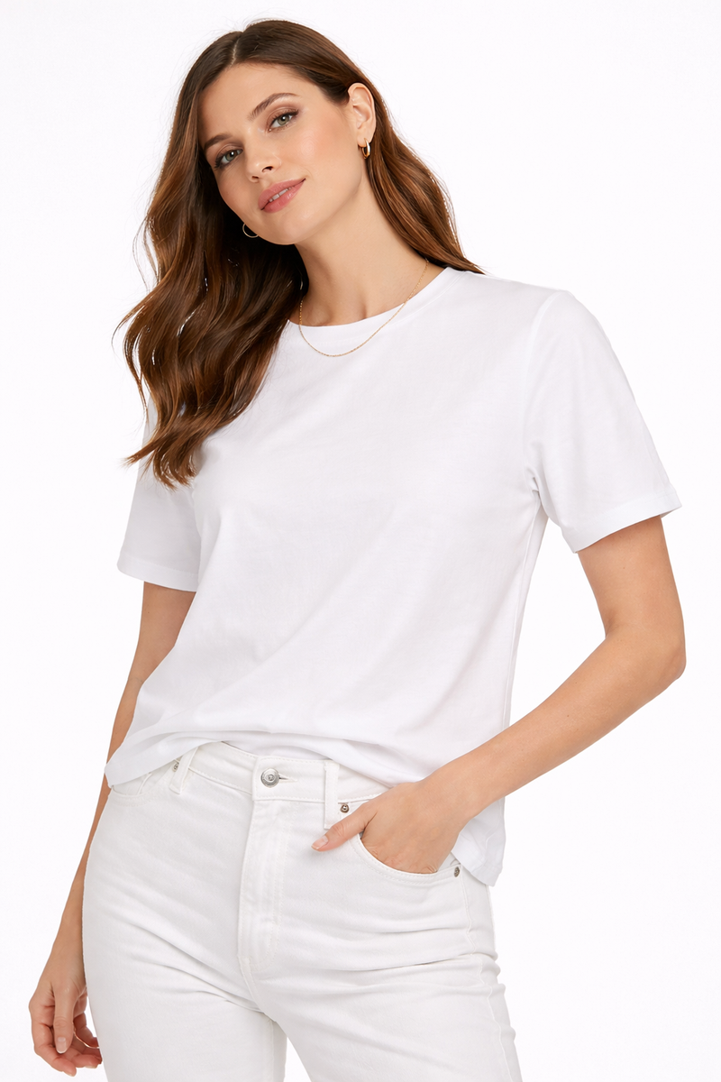 Vero Moda Demi SS O-Neck Top | Snow White