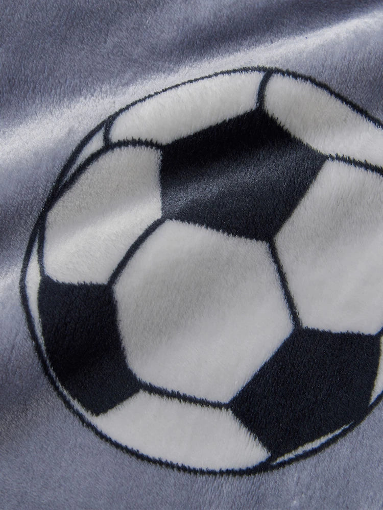 Catherine Lansfield Football Throw  | Grey