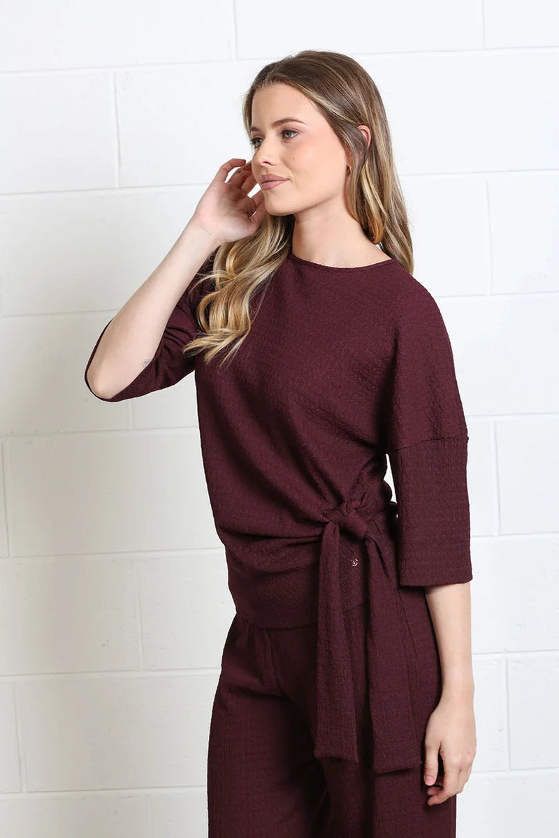 Rant & Rave Freya Textured Co-Ord | Chocolate Brown RR44-Q26