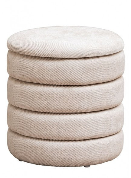 The Grange Collection Wooden Ottoman with Tray|  Ivory FT6