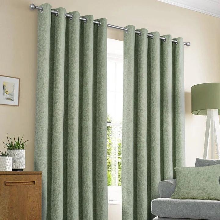Sundour Amberley Thermal Curtains | Sage