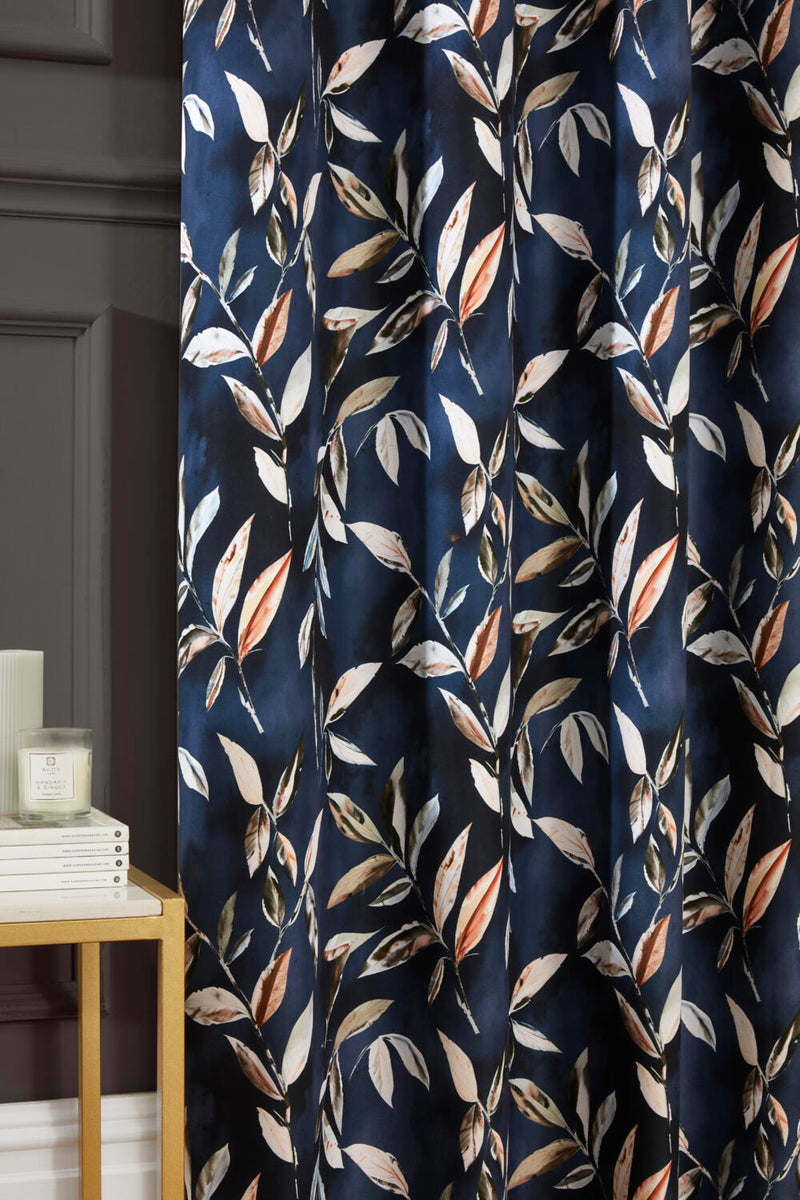 Sundor Madrid Eyelet Curtains | Navy