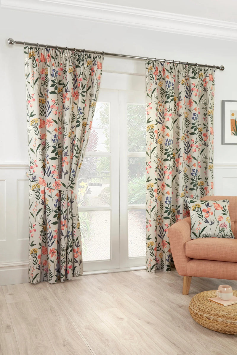 Sundor Meadow Pencil Pleat Curtains | Multi Colour