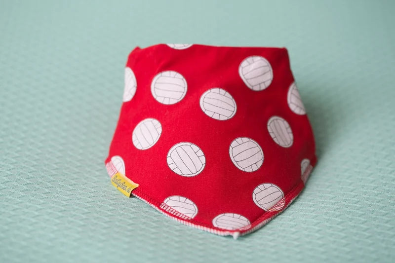 Baby Boo Organic Bandana Bib | Football Red