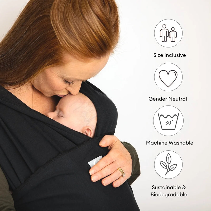 Gaia Baby Stretchy Baby Wrap | Black