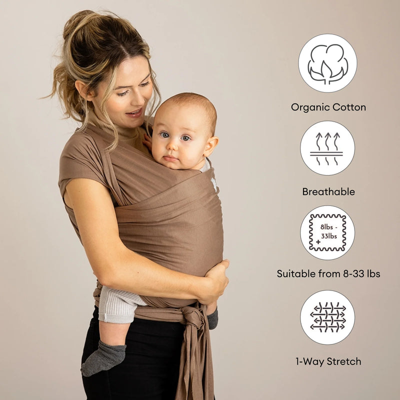 Gaia Baby Stretchy Baby Wrap | Nutmeg