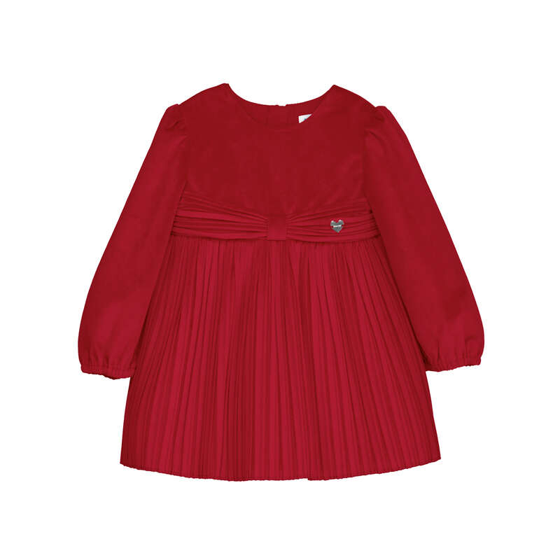Mayoral Velvet Dress | Red 2902