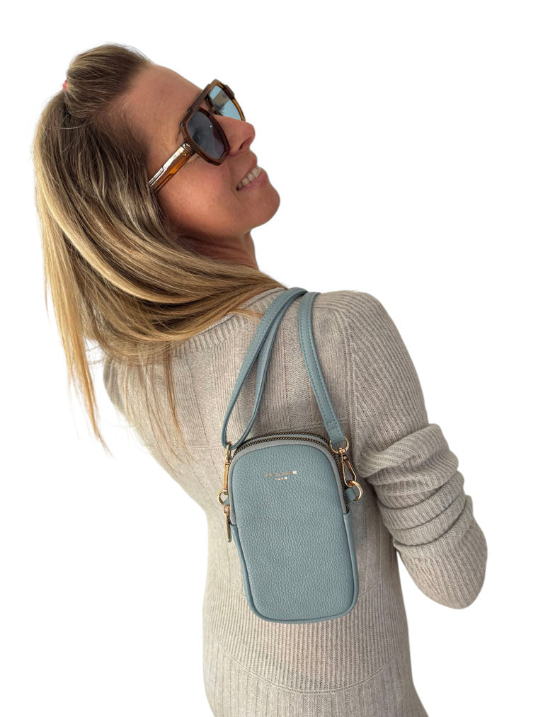 Nova Leathers Phone  Bag | Pale Blue CM6814A