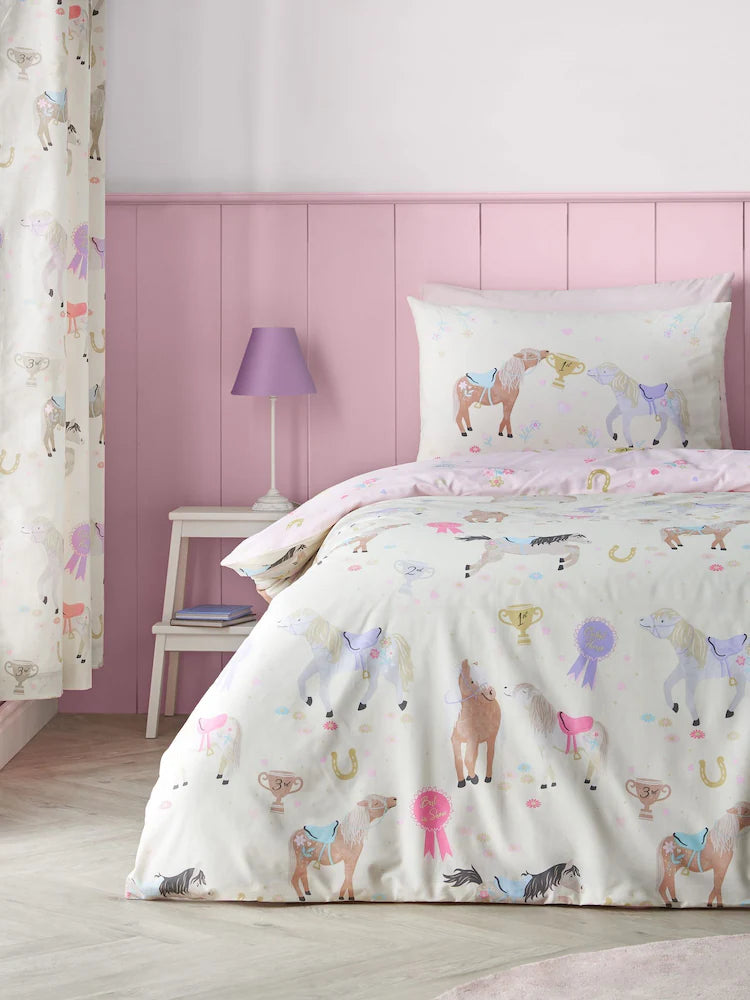 Catherine Lansfield Happy Horse Duvet Set | Cream