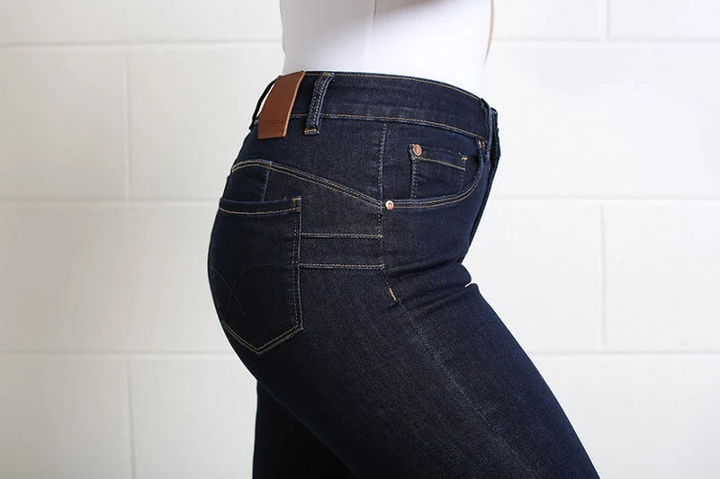 Rant & Rave Helen Straight Cut Jeans | Dark Wash RR44-Q12