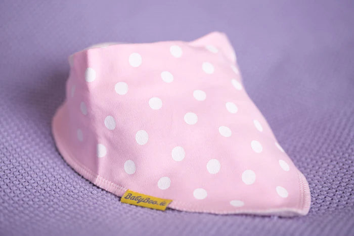 Babyboo Polka Dot Bandana Bib | Pink /white