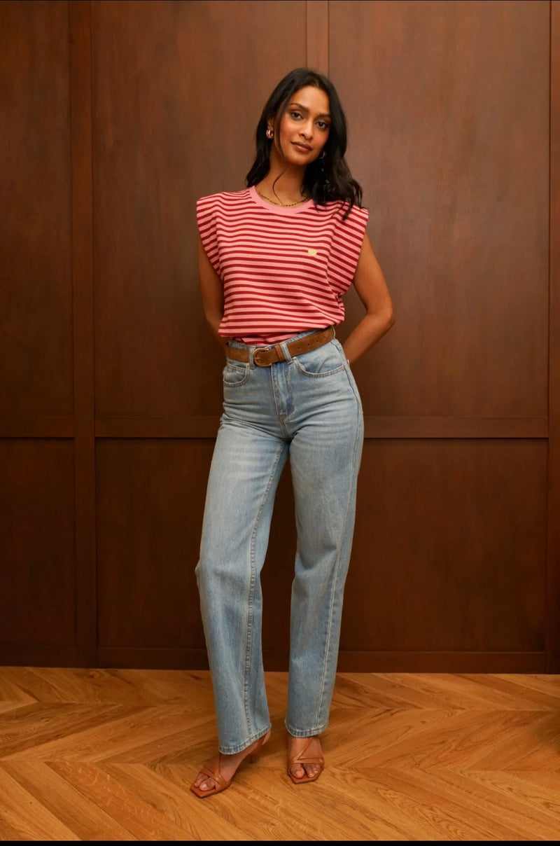 Jubylee Bonnie Top | Red Stripe B6295