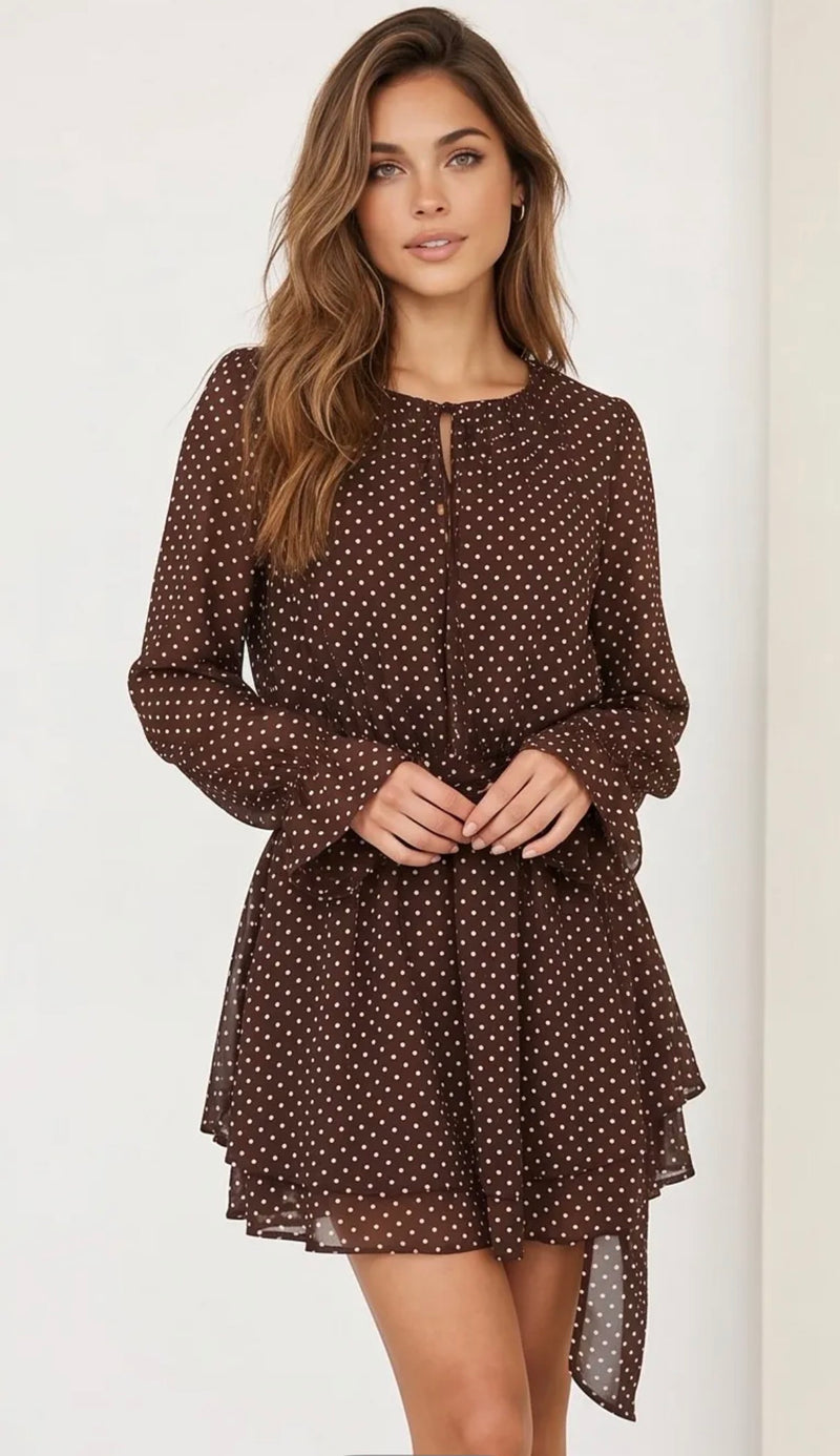 JS Millenium Nova Mini Dress | Brown BR6282
