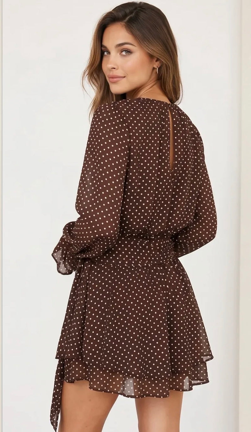 JS Millenium Nova Mini Dress | Brown BR6282