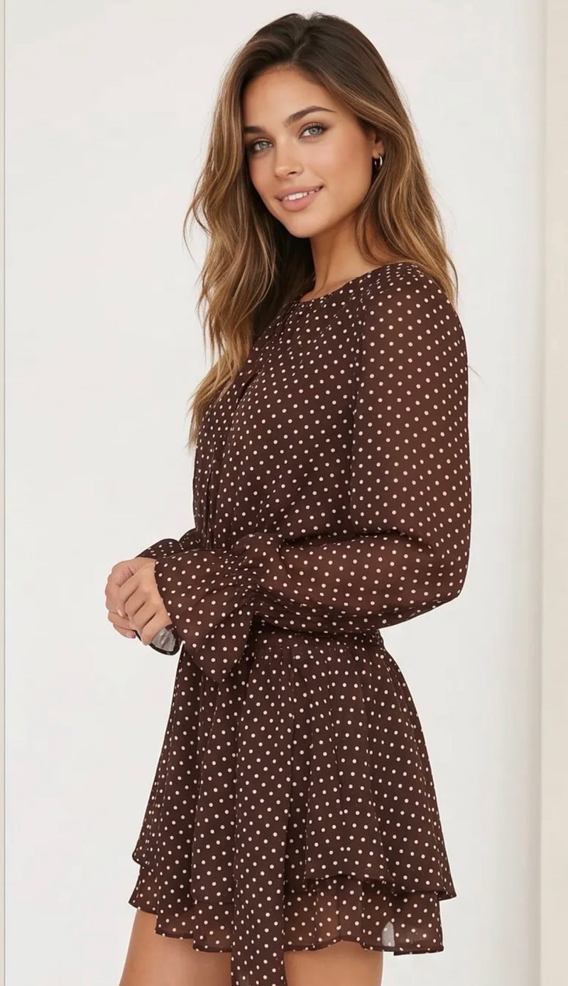 JS Millenium Nova Mini Dress | Brown BR6282
