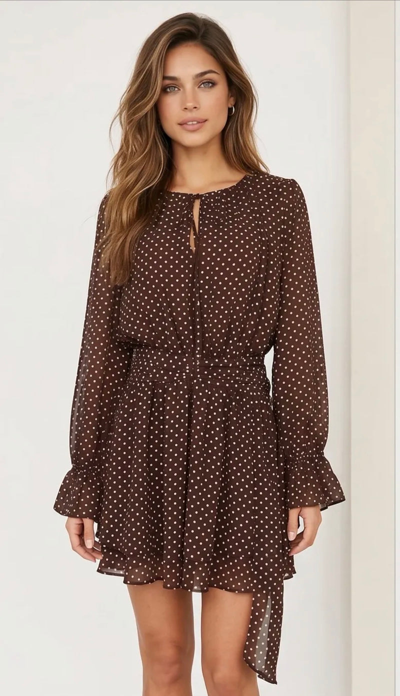 JS Millenium Nova Mini Dress | Brown BR6282