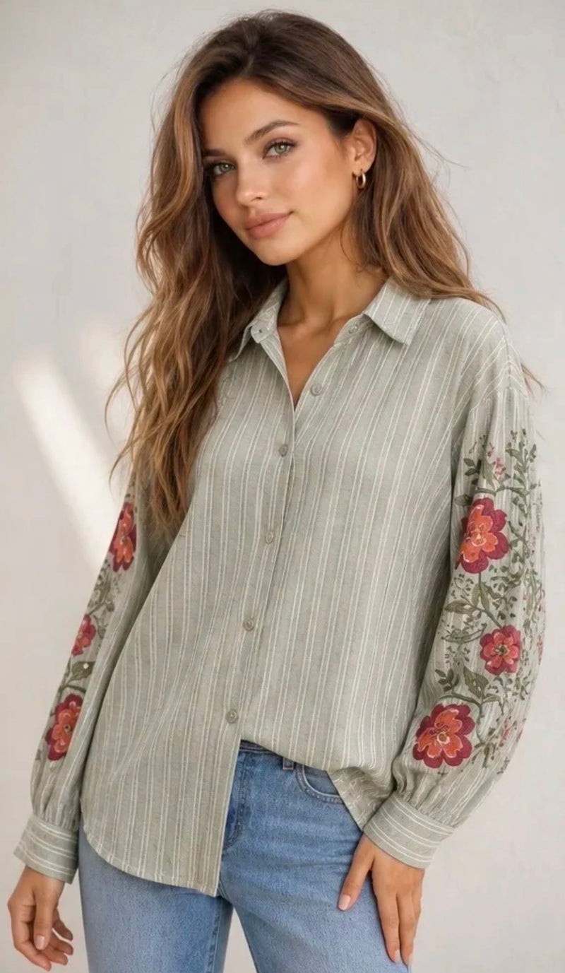 JS Millenium Billie Blouse | Green CH5550