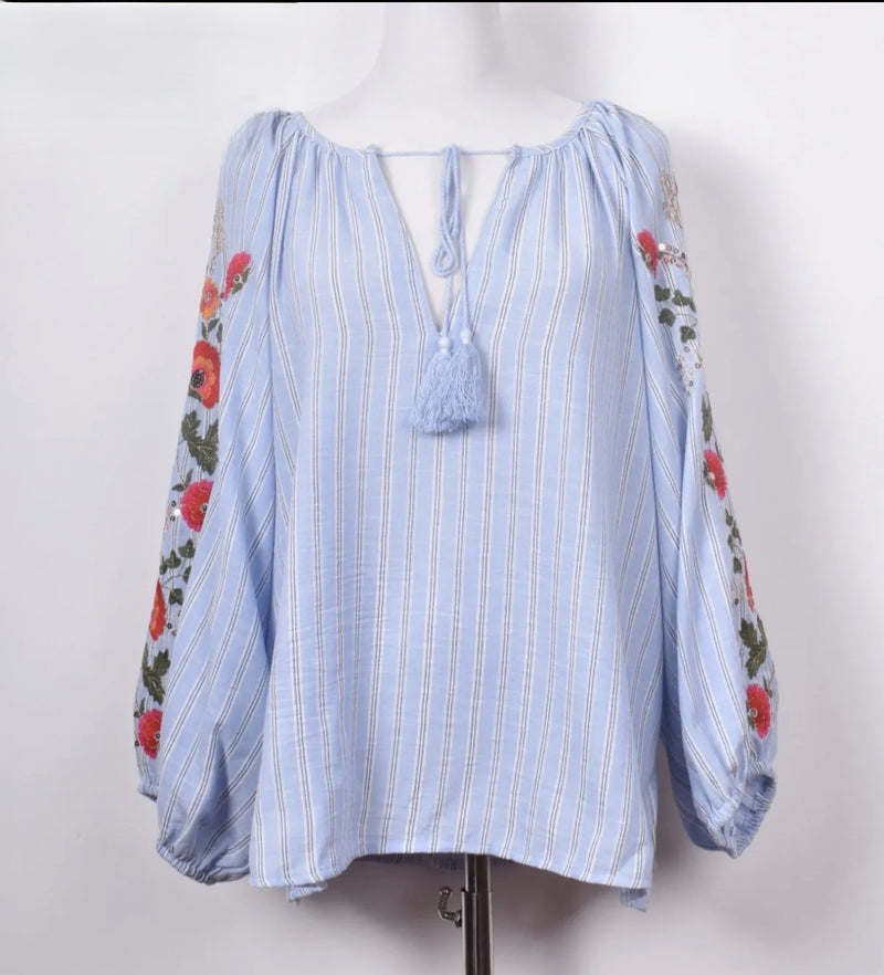 JS Millenium Maisy Blouse | Blue 3780