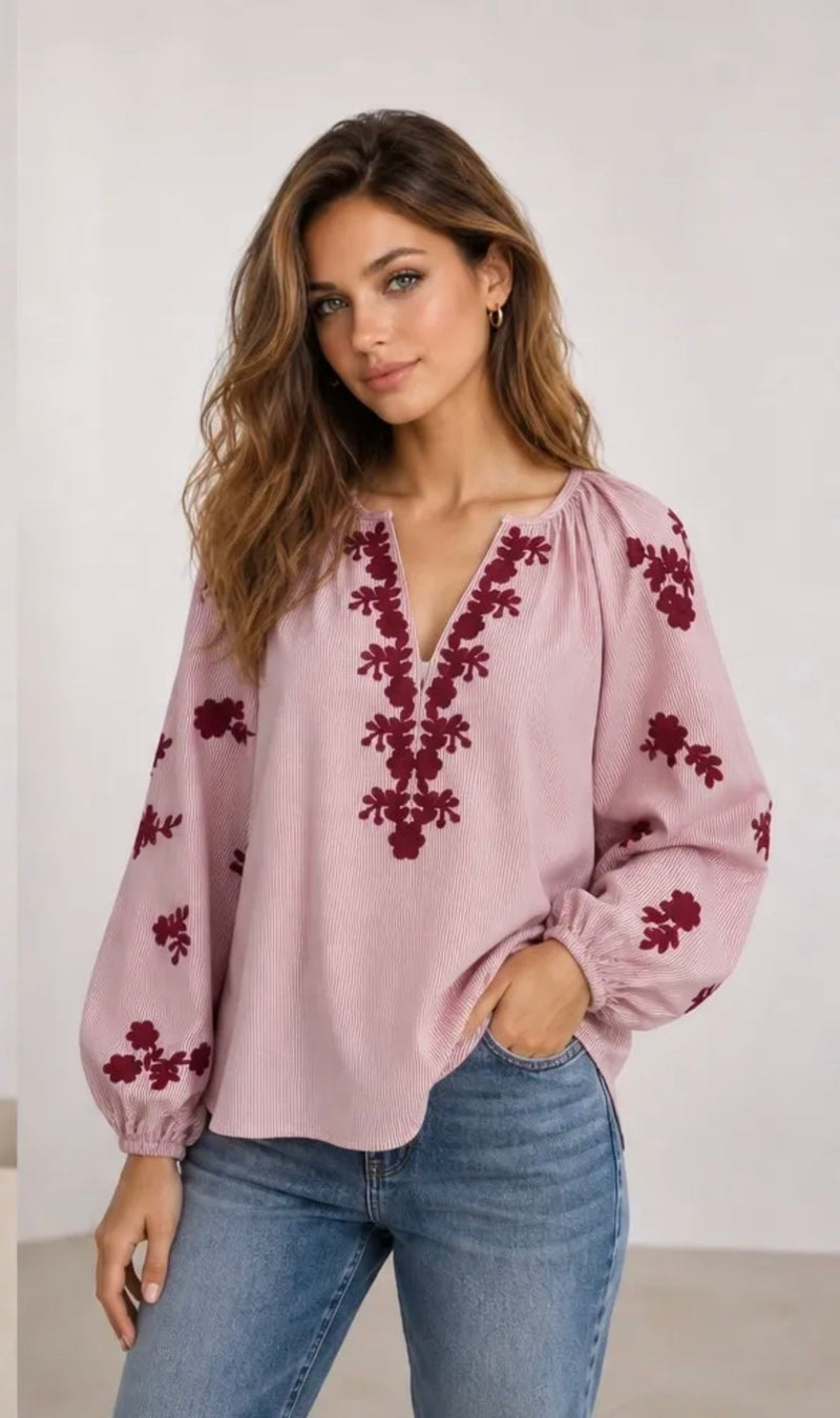 JS Millennium Hattie Blouse | Wine 3887