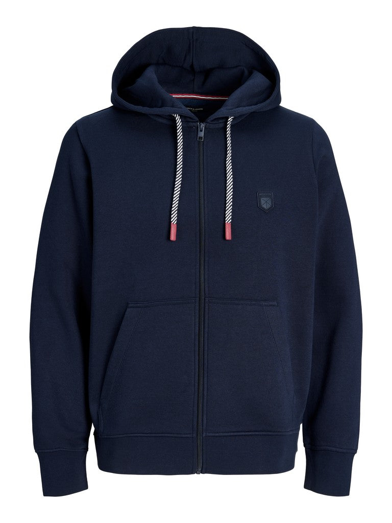 Jack & Jones Ronaldo Zip Through Sweat Hoodie | Navy