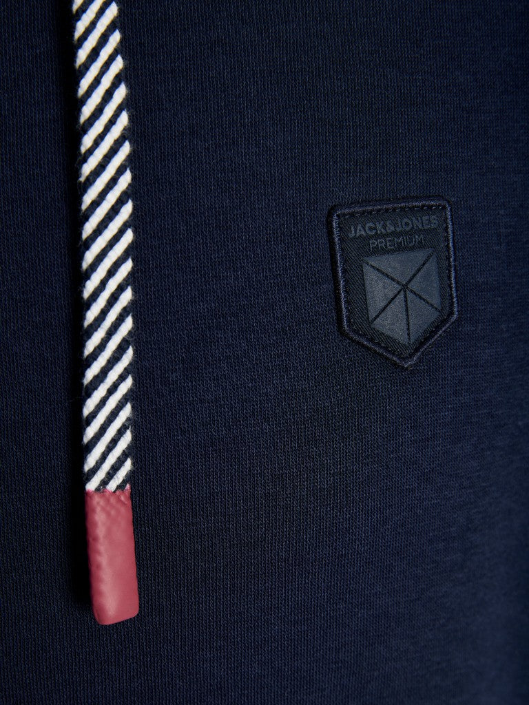 Jack & Jones Ronaldo Zip Through Sweat Hoodie | Navy
