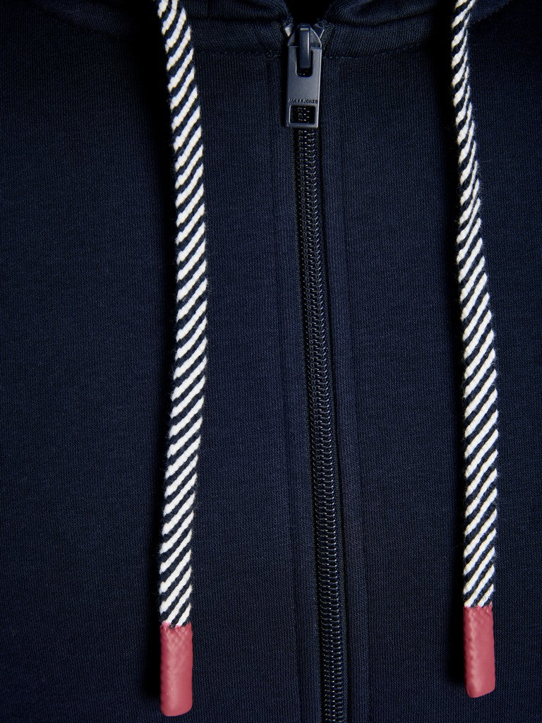 Jack & Jones Ronaldo Zip Through Sweat Hoodie | Navy